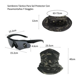Foto 2 | Sombrero De Sol Con Protección Para Casco Visera Táctica Belug Gris Oscuro