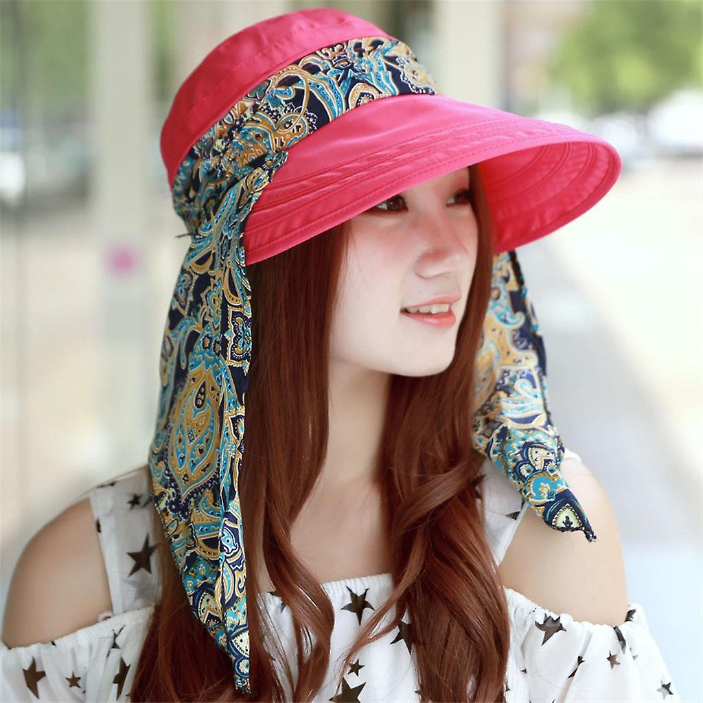 Foto 3 pulgar | Sombrero Con Visera Solar Huoguo  Gorra Uv De Verano Para Mujer  Playa - Venta Internacional.