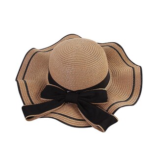 Foto 1 | Sombrero De Playa De Paja Jazz Sunshade Panama Trilby Fedora Para Mujer - Venta Internacional.