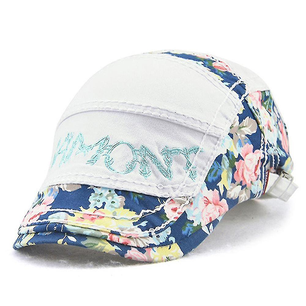 Foto 2 pulgar | Gorra Con Protección Solar Bordada Para Mujer  Algodón Blanco - Venta Internacional.