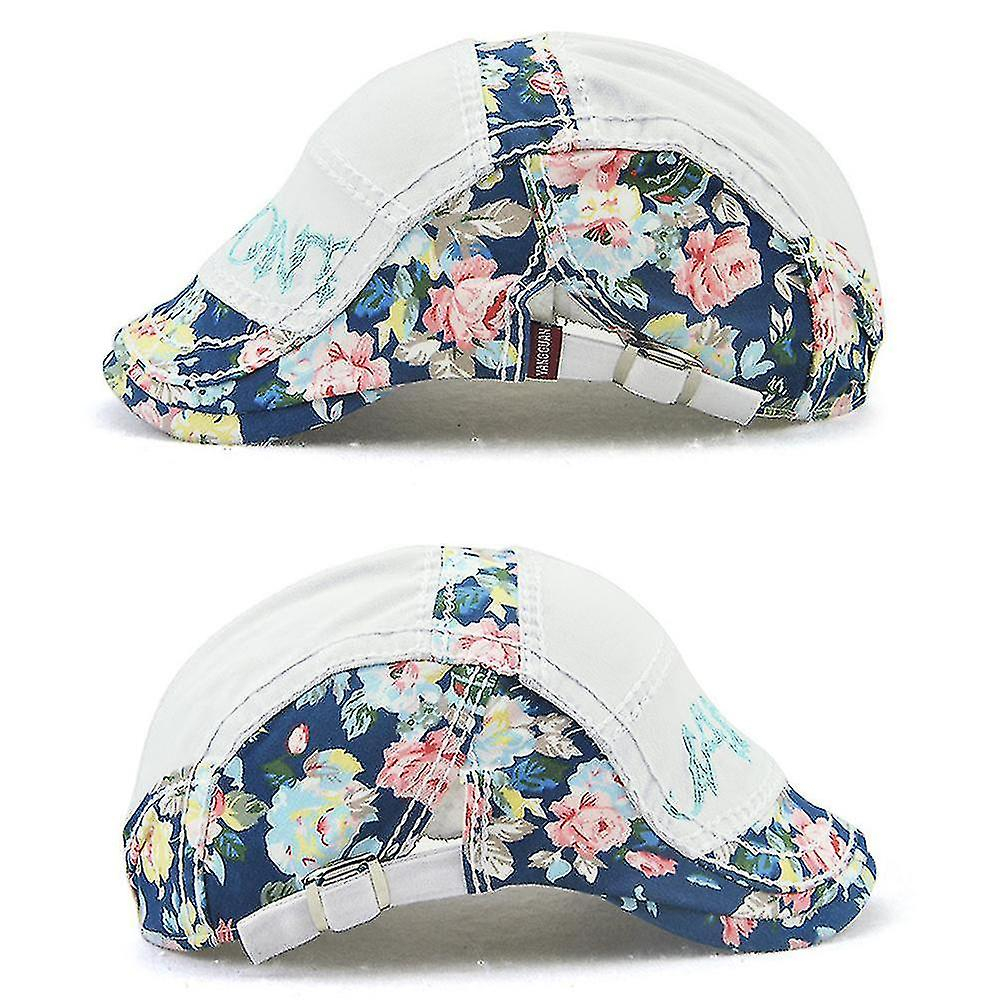 Foto 3 pulgar | Gorra Con Protección Solar Bordada Para Mujer  Algodón Blanco - Venta Internacional.