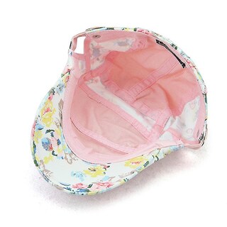 Foto 3 | Gorra Con Protección Solar Bordada Para Mujer Algodón Blanco - Venta Internacional.