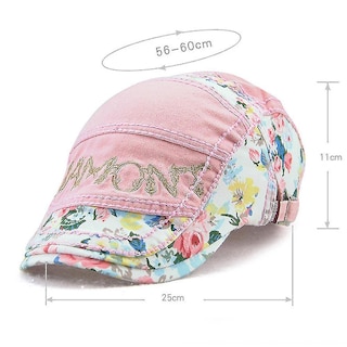 Foto 4 | Gorra Con Protección Solar Bordada Para Mujer Algodón Blanco - Venta Internacional.