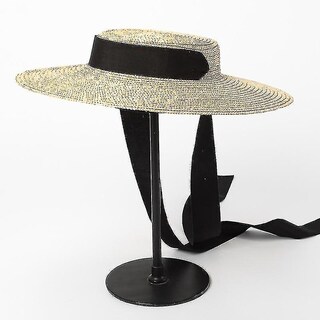 Foto 2 | Sombrero Huoguo Sombrero De Paja De Ala Ancha Con Cinta Larga Para Mujer - Venta Internacional.