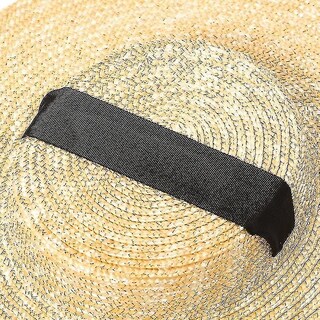 Foto 4 | Sombrero Huoguo Sombrero De Paja De Ala Ancha Con Cinta Larga Para Mujer - Venta Internacional.