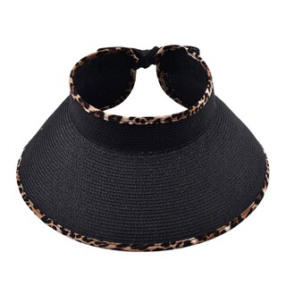 Foto 3 | Sombrero Huoguo Moderno Para Mujer Con Estampado De Leopardo Playa - Venta Internacional.