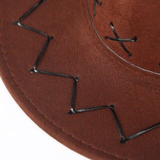 Foto 3 | Sombrero De Vaquero Huoguo Unisex De Piel Sintética Para Adultos Pastizales Mongoles - Venta Internacional.