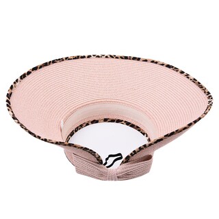 Foto 3 | Sombrero Huoguo Moderno Para Mujer Con Estampado De Leopardo Playa - Venta Internacional.