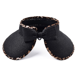 Foto 2 | Sombrero Huoguo Moderno Para Mujer Con Estampado De Leopardo Playa - Venta Internacional.