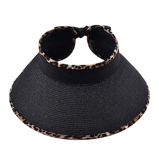 Foto 3 | Sombrero Huoguo Moderno Para Mujer Con Estampado De Leopardo Playa - Venta Internacional.