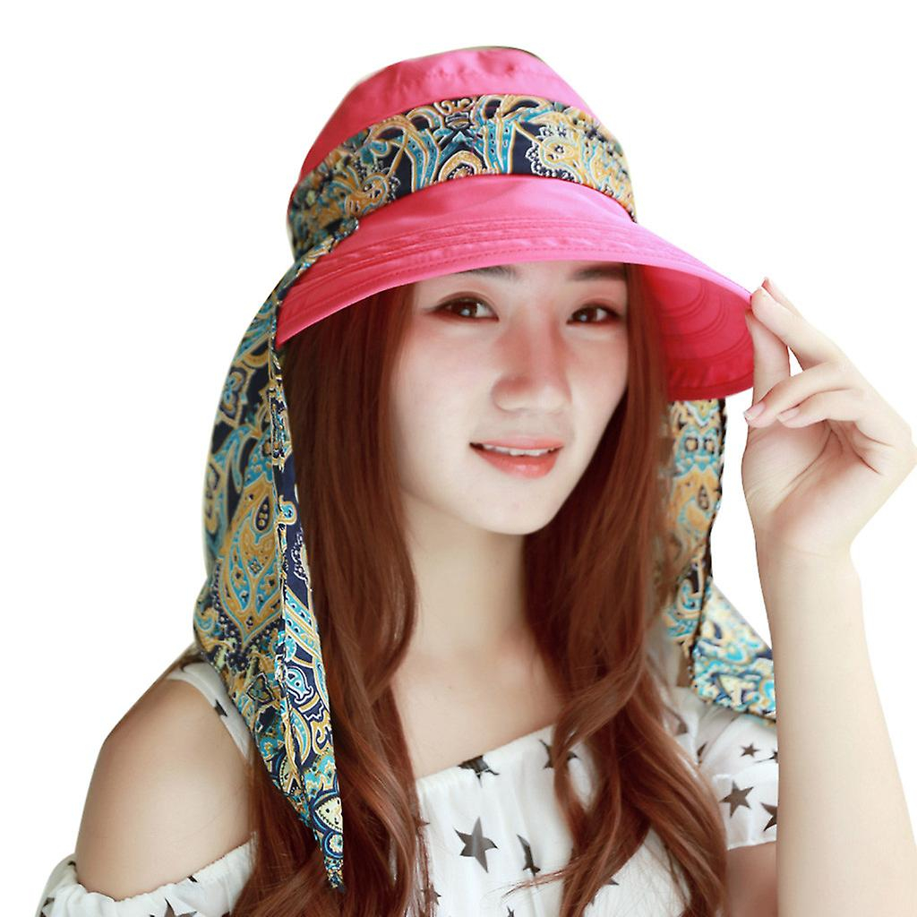 Foto 2 pulgar | Sombrero Con Visera Solar Huoguo  Gorra Uv De Verano Para Mujer  Playa - Venta Internacional.
