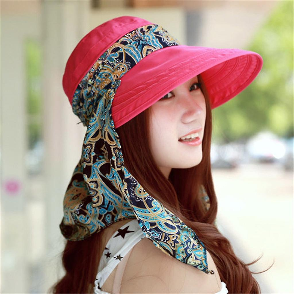 Foto 4 pulgar | Sombrero Con Visera Solar Huoguo  Gorra Uv De Verano Para Mujer  Playa - Venta Internacional.