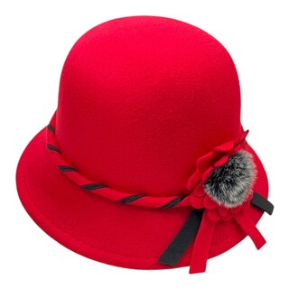 Foto 3 | Sombrero Cloche Color Rojo Para Dama Mussi