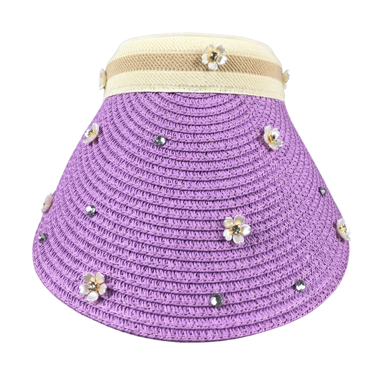 Foto 2 pulgar | Gorro Sombrero Visera De Dama Para Sol Brillante Color Lila