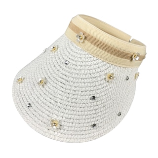 Foto 2 | Gorro Sombrero Visera De Dama Para Sol Brillante Color Blanco