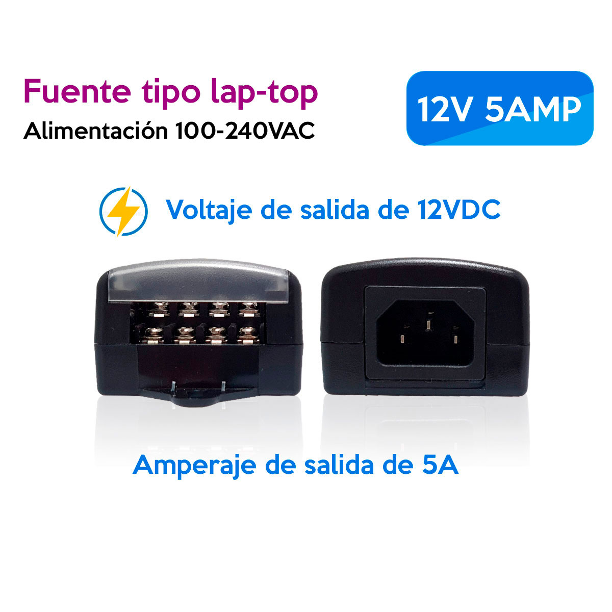 Foto 4 pulgar | Fuente de Poder Enson PS-1254 12 VDC 5 AMP para CCTV con 4 Salidas