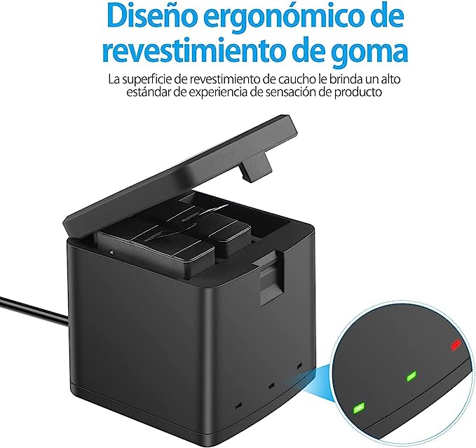 Foto 4 pulgar | Cargador de Batería Armadura X AHDBT-901 color Negro de Triple Canal para Gopro Hero 11 10 9