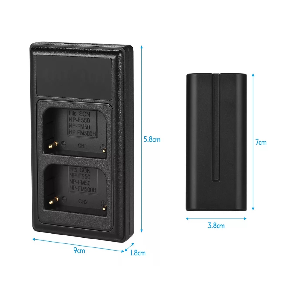 Foto 3 pulgar | Batería Y Cargador para Sony Np-fw50 2pcs Negro