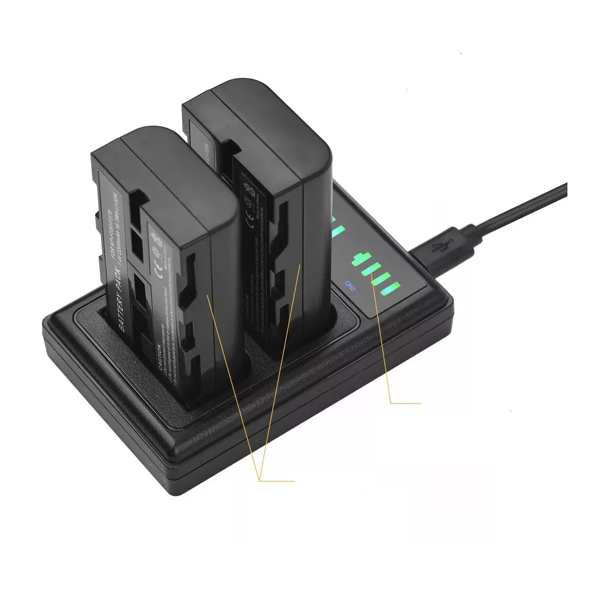 Foto 5 pulgar | Batería Y Cargador para Sony Np-fw50 2pcs Negro