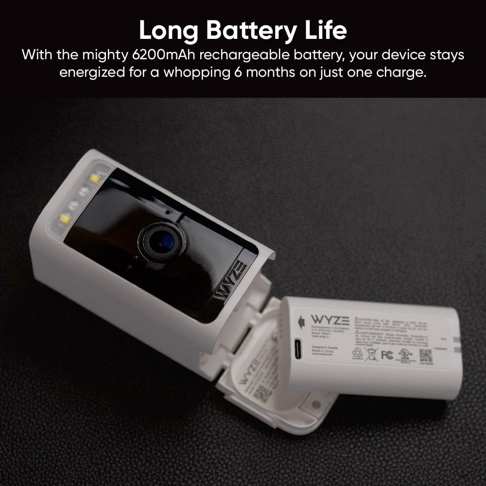 Foto 4 pulgar | Paquete de Baterías Wyze Extraíble Battery Cam Pro 6200 Mah - Venta Internacional