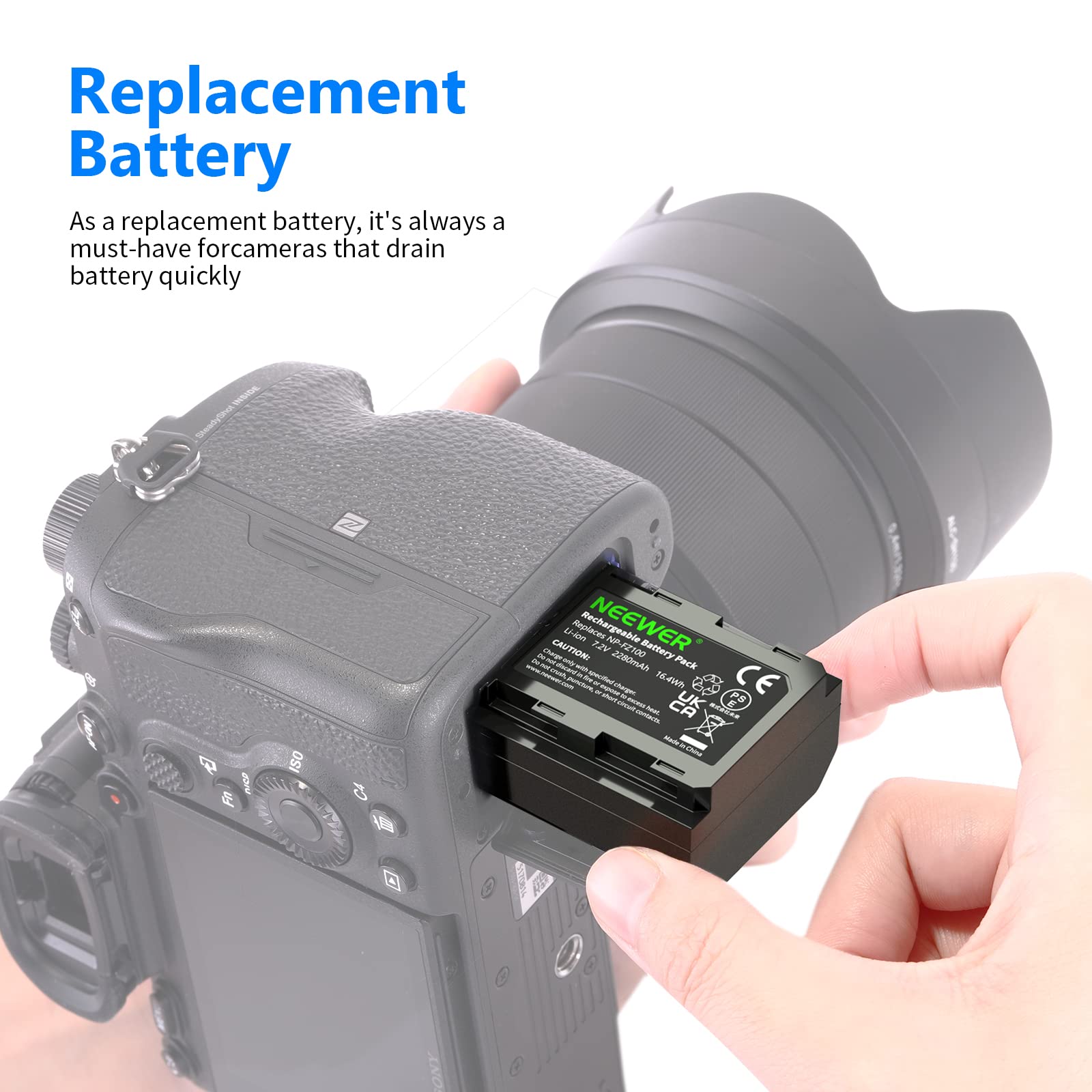 Foto 7 pulgar | Batería De Repuesto Newer Para Sony Np-fz100 280 Mah - Venta Internacional.