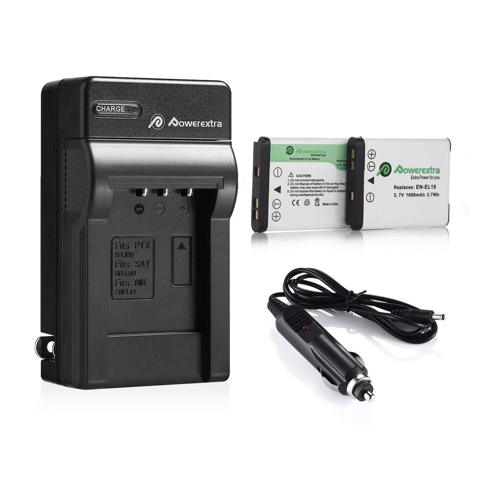 Foto 2 pulgar | Batería Powerextra En-el19, 1000 Mah, 3,7 V, Iones De Litio Para Nikon - Venta Internacional.