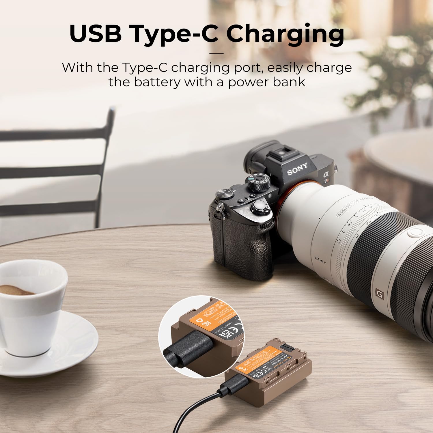 Foto 3 | Batería K&f Concept Np-fz100 Tipo C De Carga Rápida 2x2280 Mah - Venta Internacional.