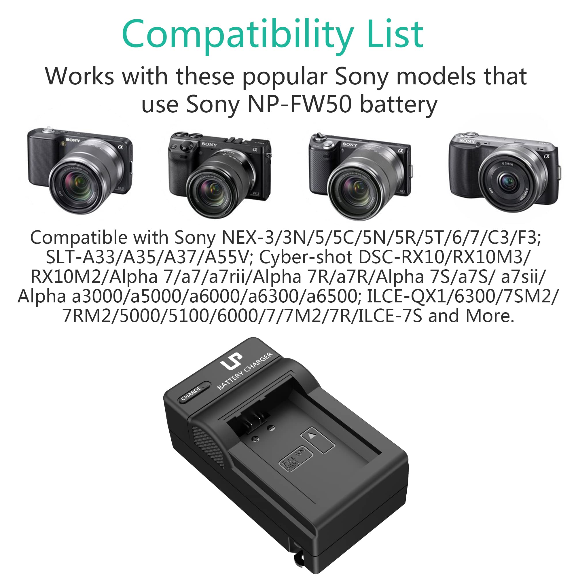 Foto 4 pulgar | Cargador De Batería Lp Charger Np-fw50 Para Sony Alpha Series - Venta Internacional.