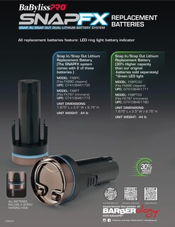 Foto 2 | Batería De Repuesto Para Recortadora Babylisspro Snapfx Fx797 - Venta Internacional.