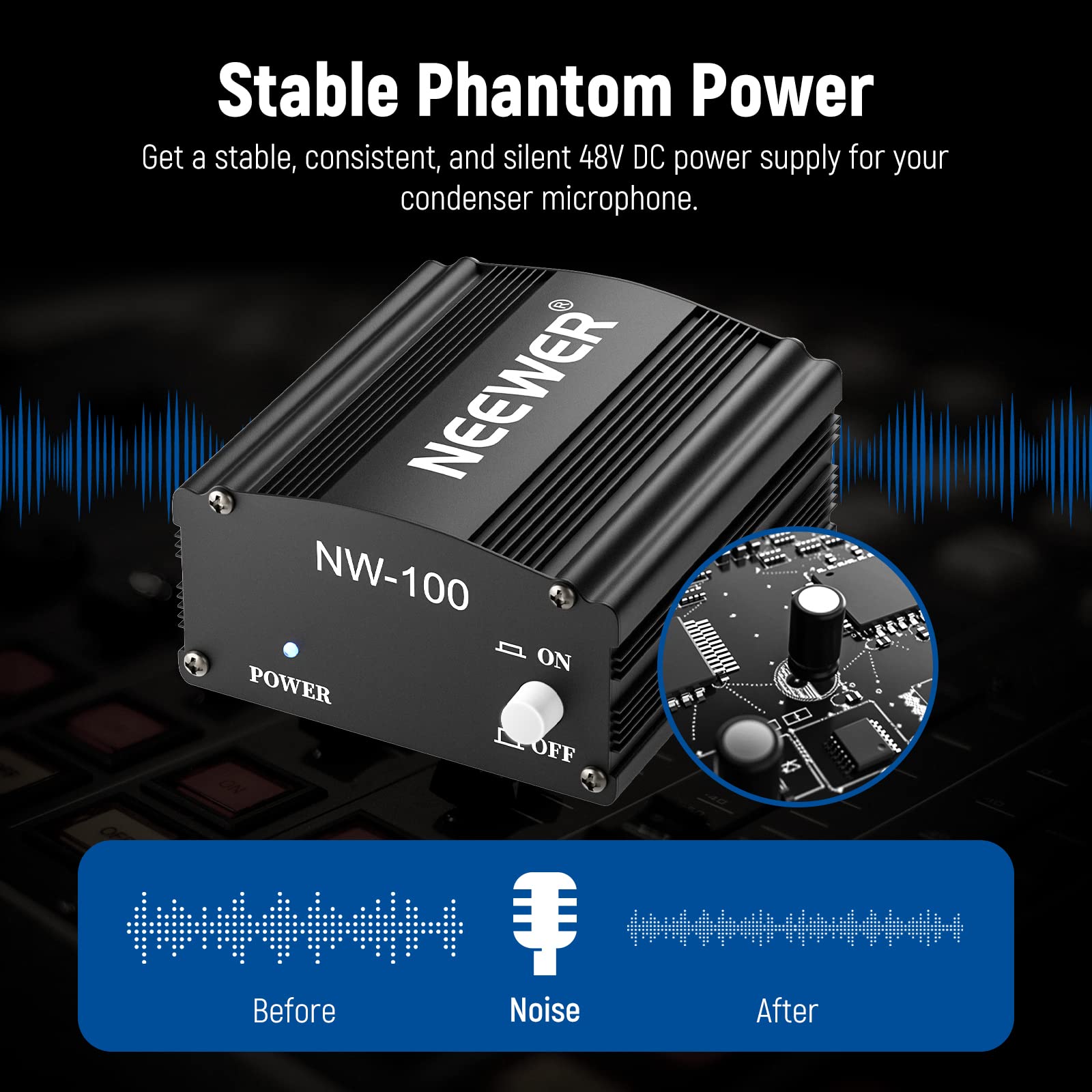 Foto 6 pulgar | Fuente De Alimentación Phantom Neewer De 48 V Y 1 Canal Con Adaptador Y Cable - Venta Internacional.