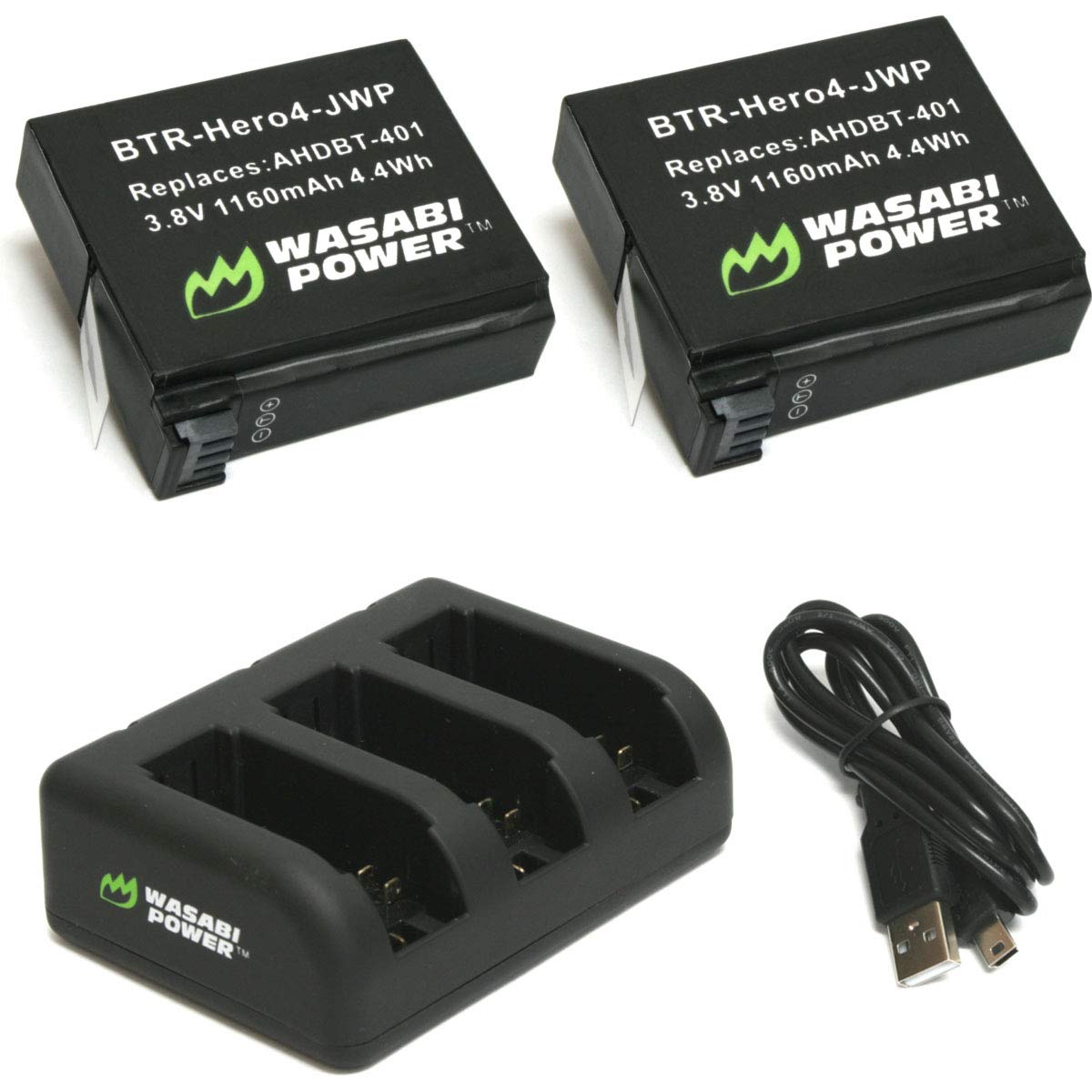 Foto 2 pulgar | Batería Y Cargador Triple Usb Para Gopro Hero4 Wasabi Power - Venta Internacional.