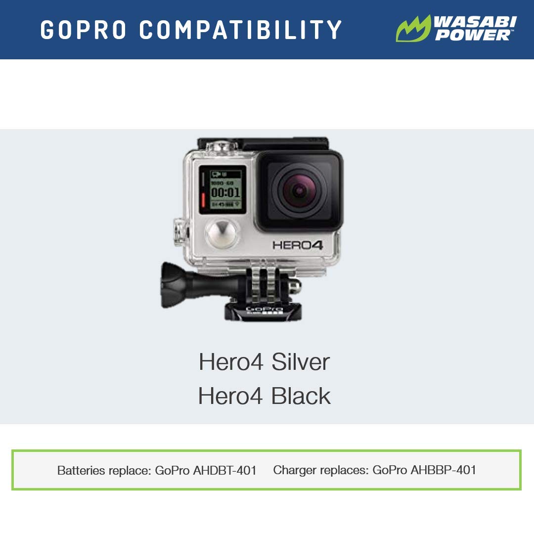 Foto 3 pulgar | Batería Y Cargador Triple Usb Para Gopro Hero4 Wasabi Power - Venta Internacional.