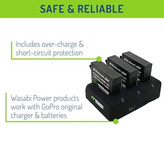 Foto 4 | Batería Y Cargador Triple Usb Para Gopro Hero4 Wasabi Power - Venta Internacional.