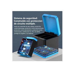 Foto 2 | Cargador + Kit De Baterías De 3 Piezas Eo Safe Imports Esi-10612-1 Multicolor