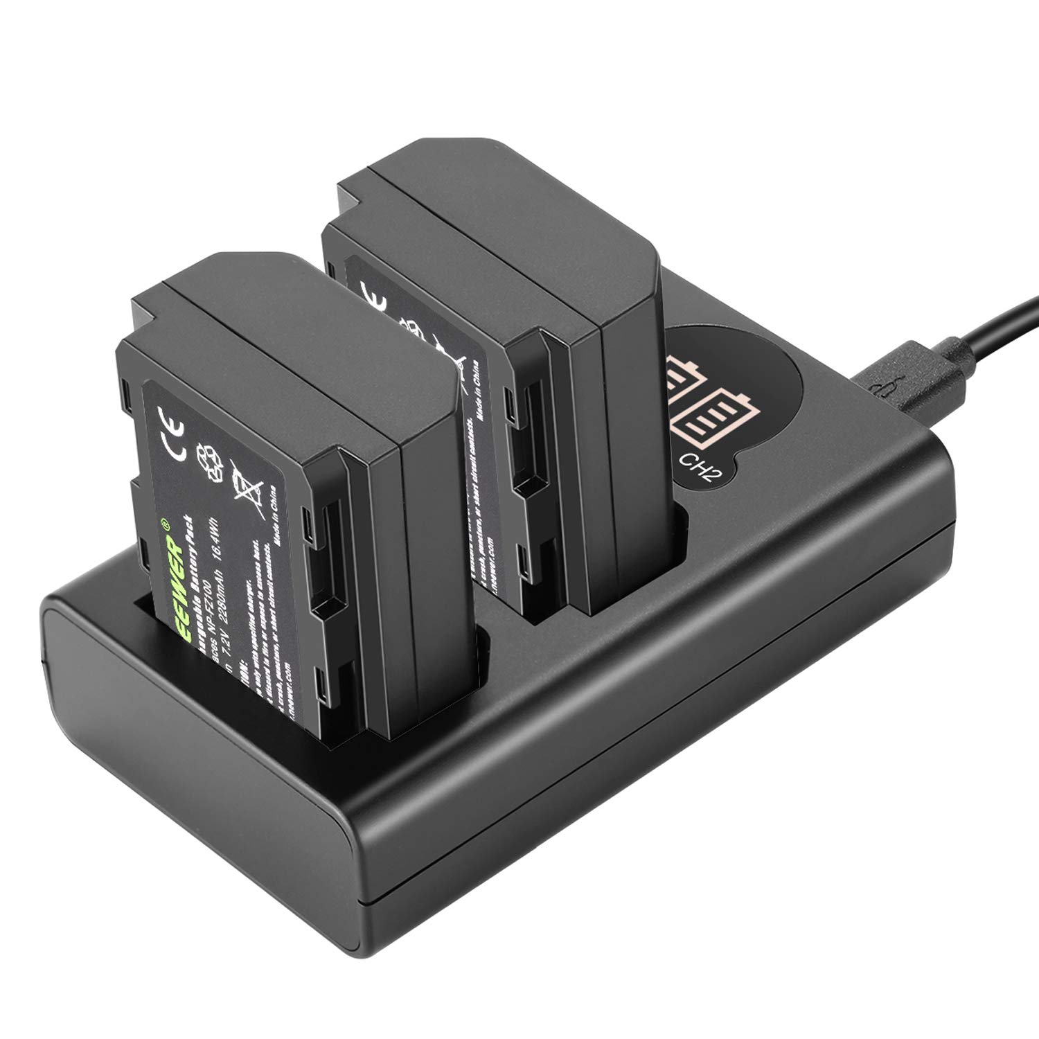 Foto 1 | Batería De Repuesto Y Cargador De 2280 Mah Para Sony Np-fz100 - Venta Internacional.