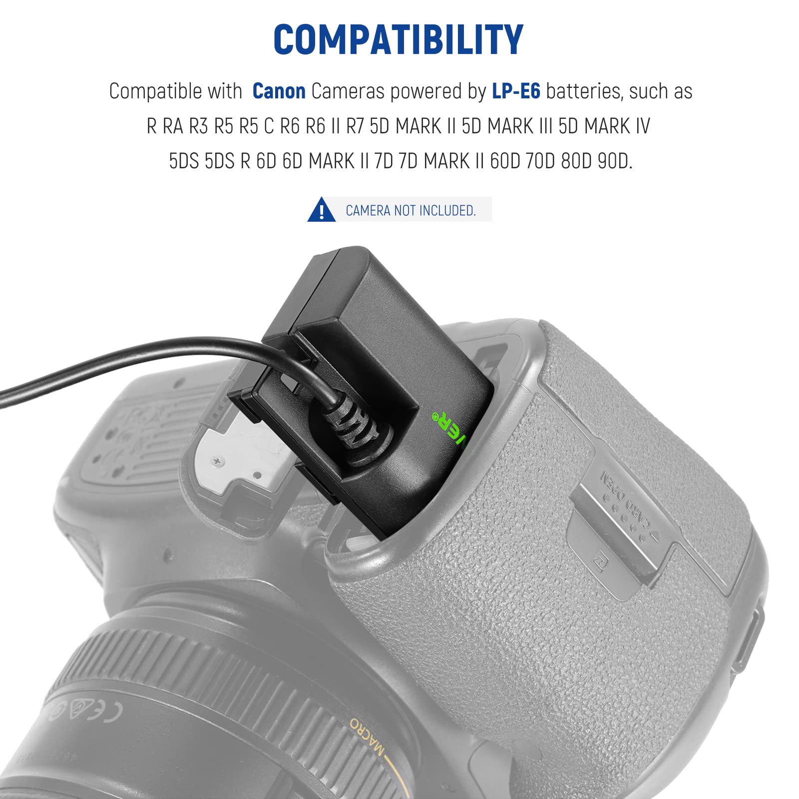 Foto 3 pulgar | Batería Falsa De Repuesto Para Canon Lp-e6 Con Adaptador - Venta Internacional.