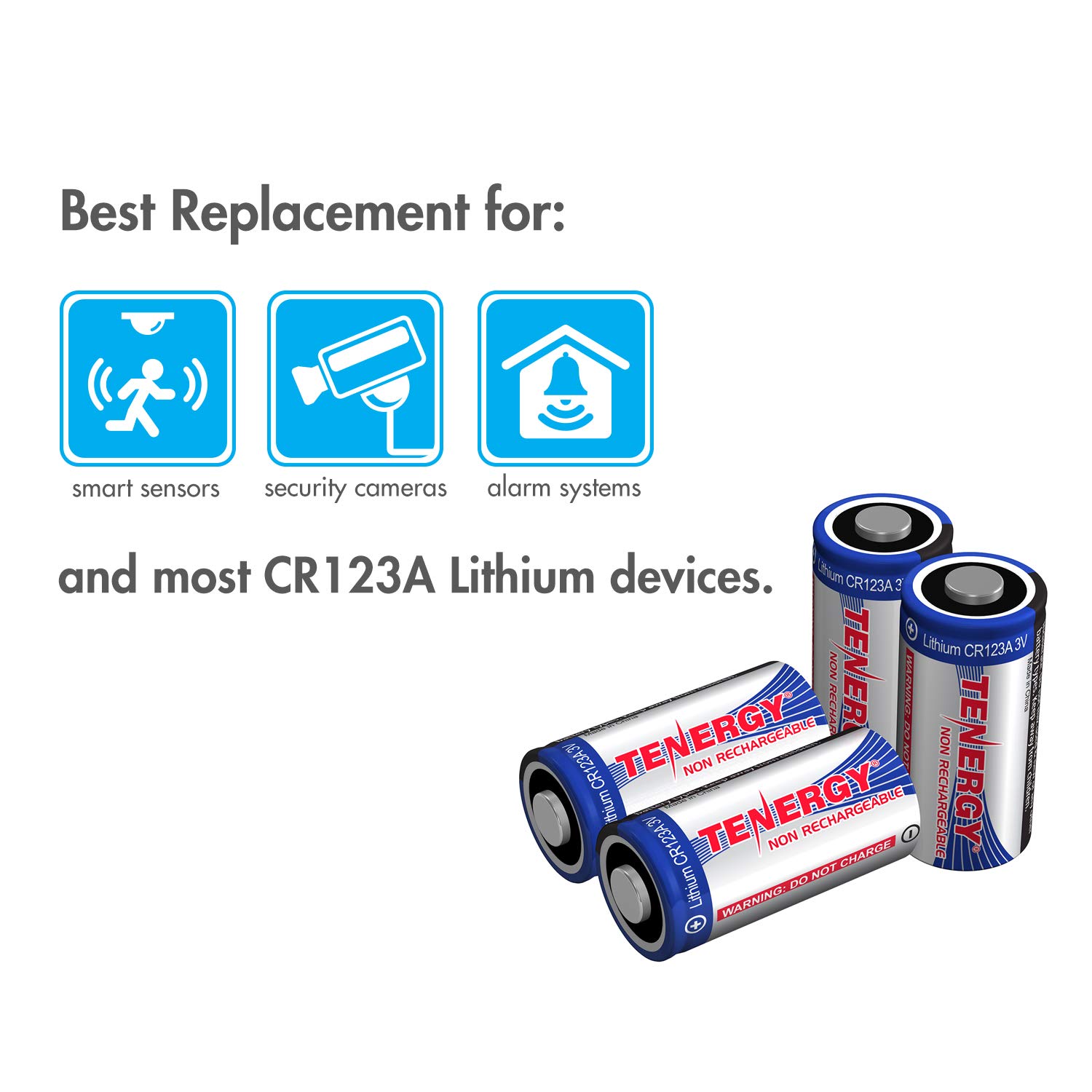 Foto 4 pulgar | Batería De Litio Tenergy Cr123a, 1500 Mah, 3 V, Paquete De 16 - Venta Internacional.