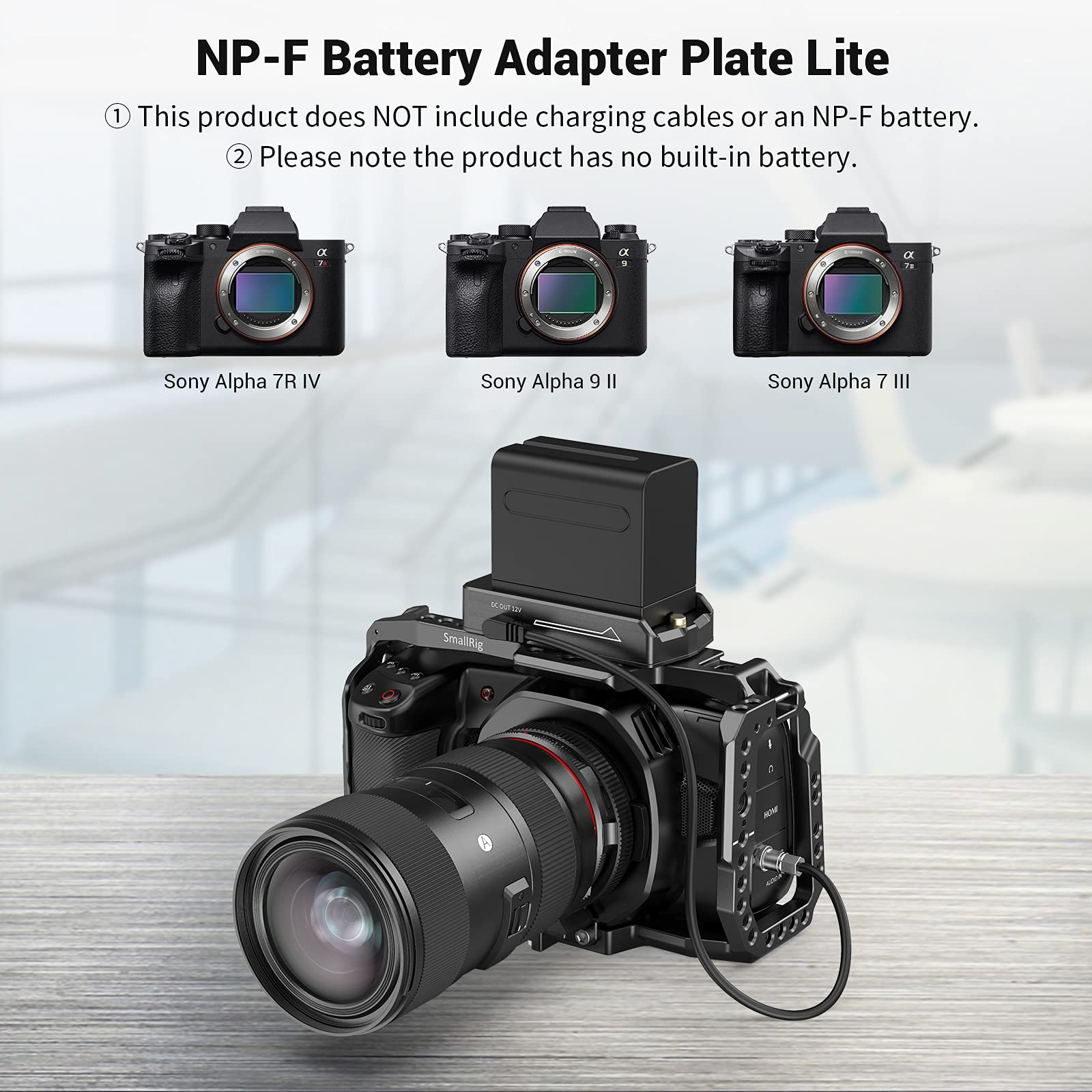 Foto 3 pulgar | Placa Adaptadora De Batería Smallrig Np-f Lite Para Sony Con 12 V/7,4 V - Venta Internacional.