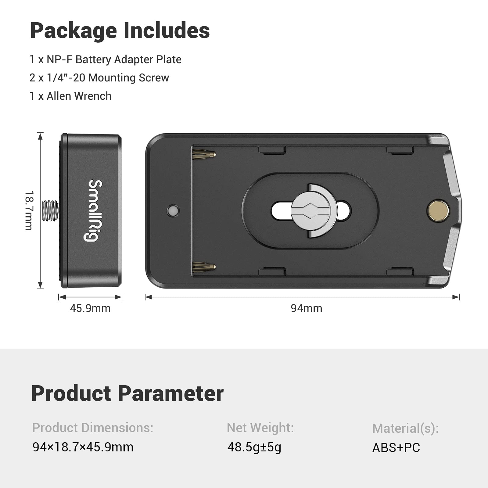 Foto 7 | Placa Adaptadora De Batería Smallrig Np-f Lite Para Sony Con 12v/7.4 - Venta Internacional.