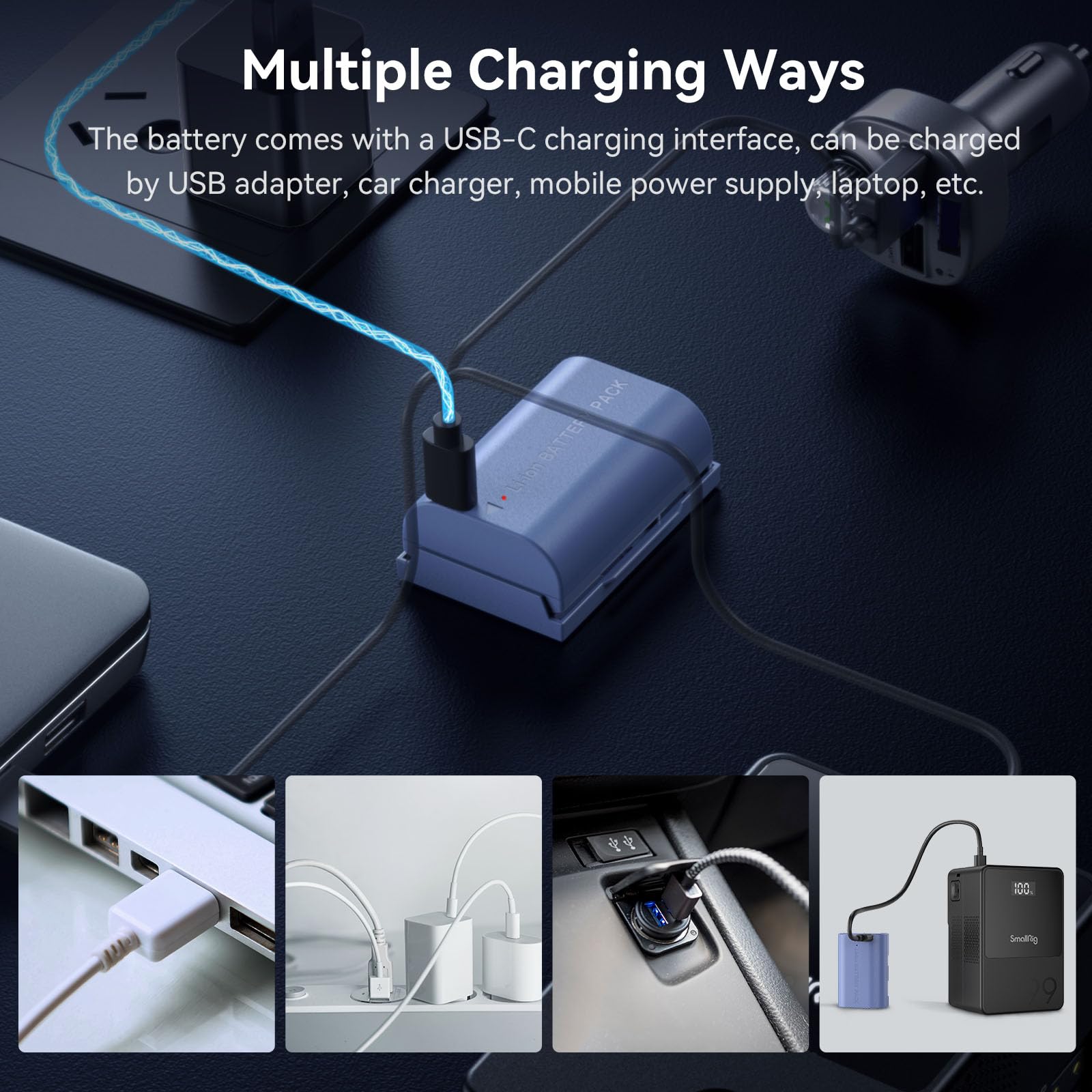 Foto 7 pulgar | Batería De Cámara Smallrig 2400mah Usb-c Recargable Lp-e6nh - Venta Internacional.