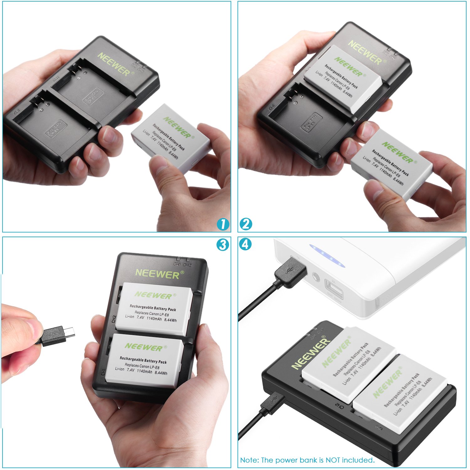 Foto 7 pulgar | Batería Grip Neewer Bg-e8 Para Canon Eos 550d 600d 650d 700d - Venta Internacional.