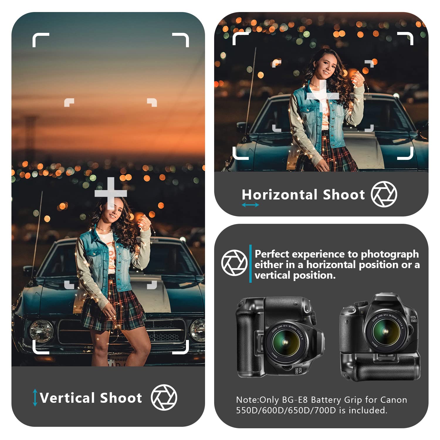 Foto 5 pulgar | Batería Grip Neewer Bg-e8 Para Canon Eos 550d 600d 650d 700d - Venta Internacional.