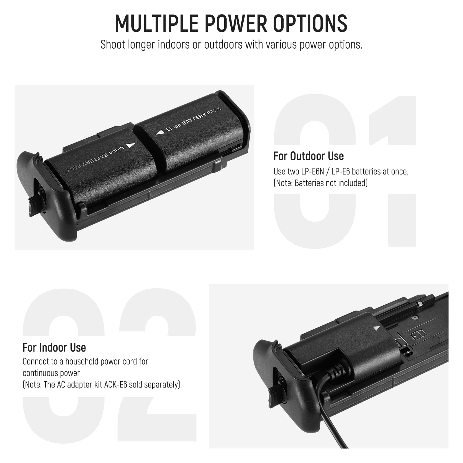 Foto 4 pulgar | Empuñadura De Batería Neewer Bg-e20 De Repuesto Para Canon 5d Mark Iv - Venta Internacional.