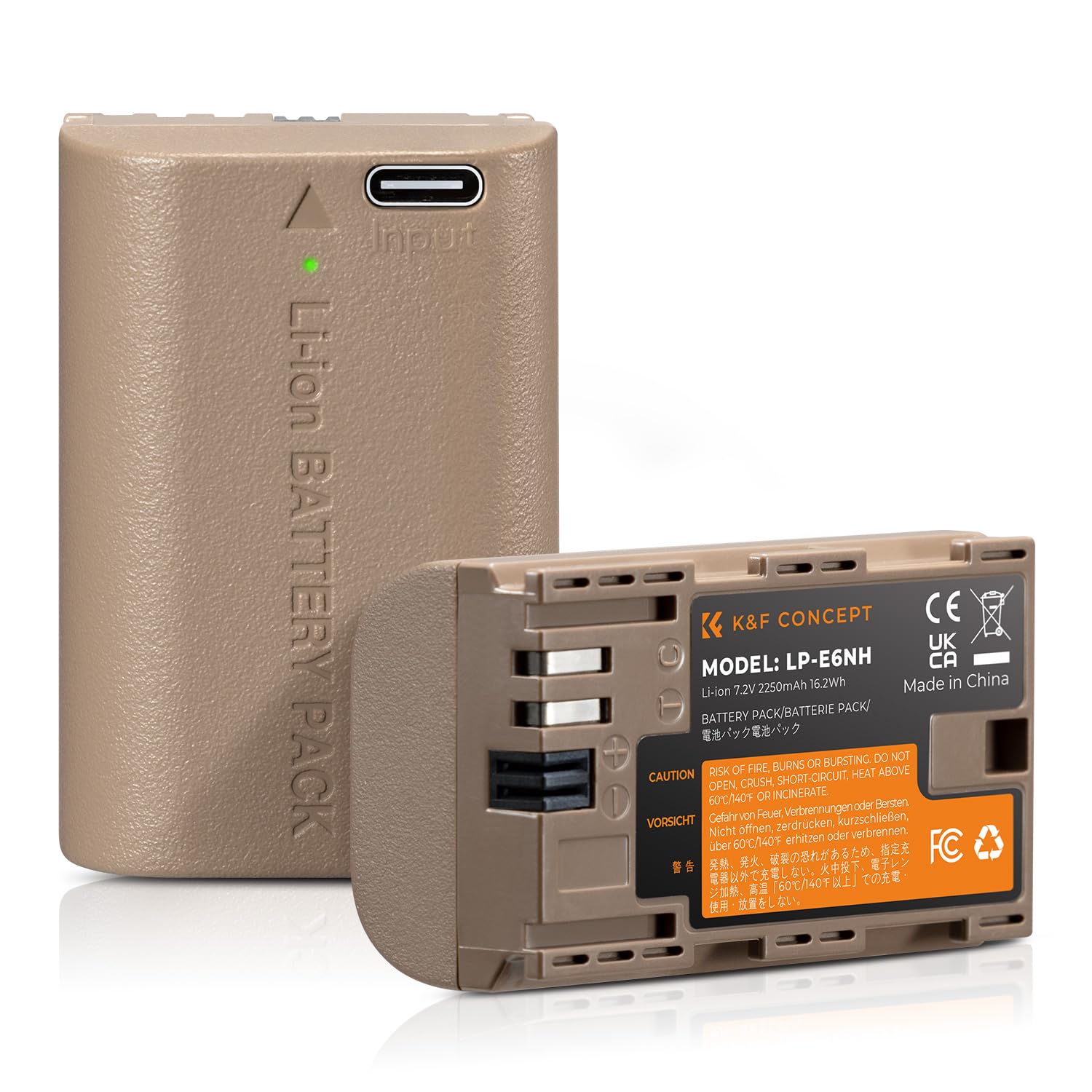 Foto 1 | Batería K&f Concept Lp-e6nh 2250 Mah Para Canon R7 R6 R5 - Venta Internacional.