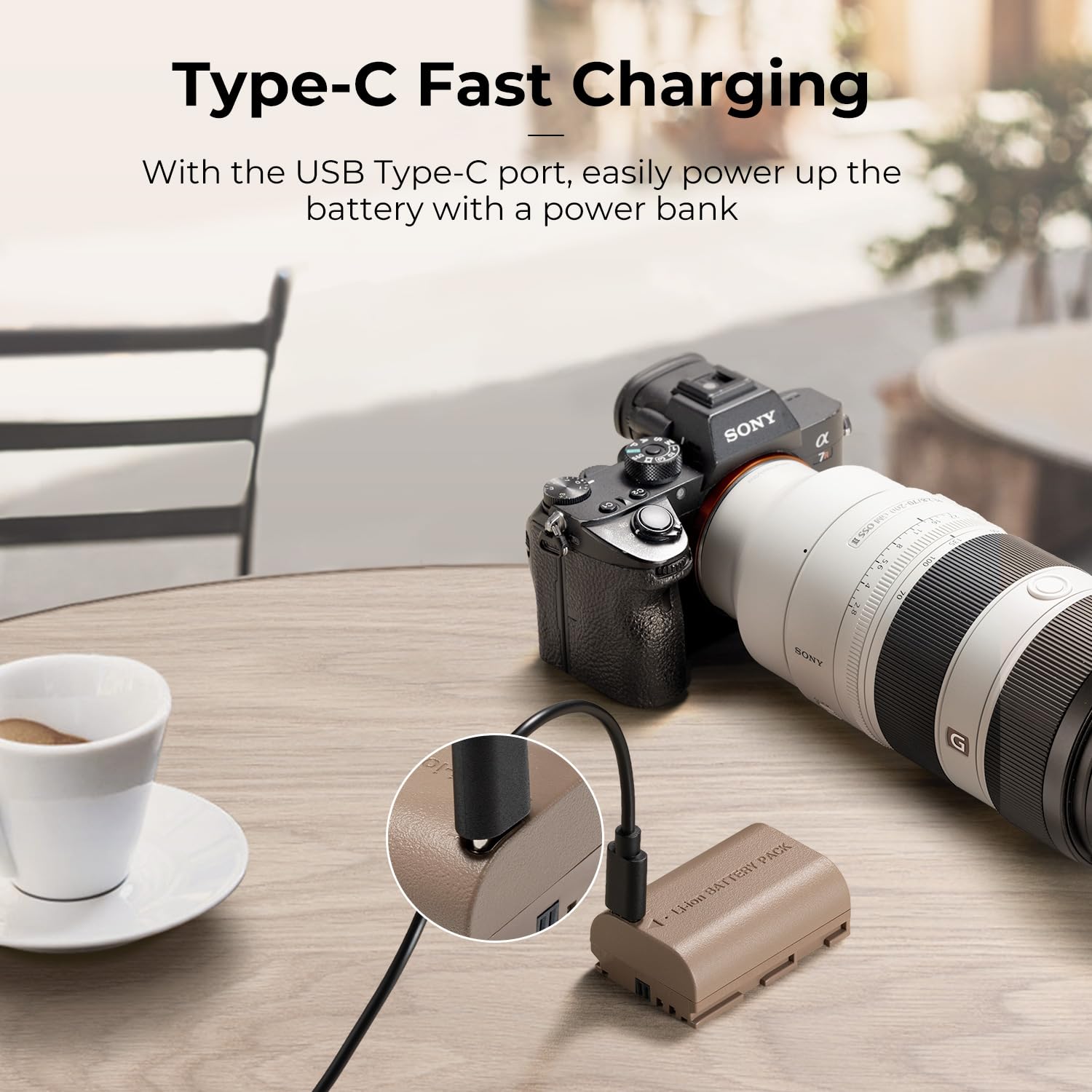 Foto 3 | Batería K&f Concept Lp-e6nh 2250 Mah Para Canon R7 R6 R5 - Venta Internacional.