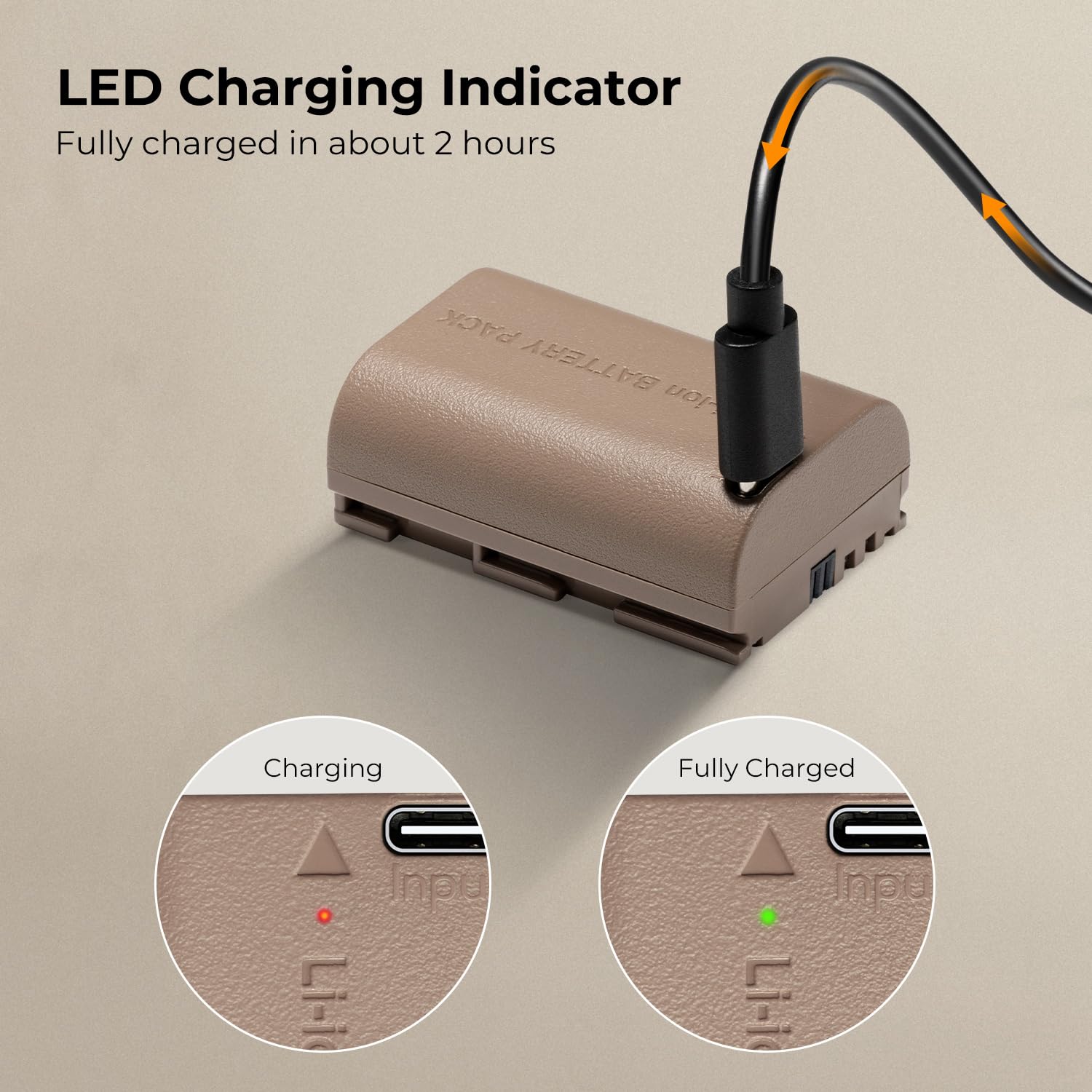 Foto 4 | Batería K&f Concept Lp-e6nh 2250 Mah Para Canon R7 R6 R5 - Venta Internacional.