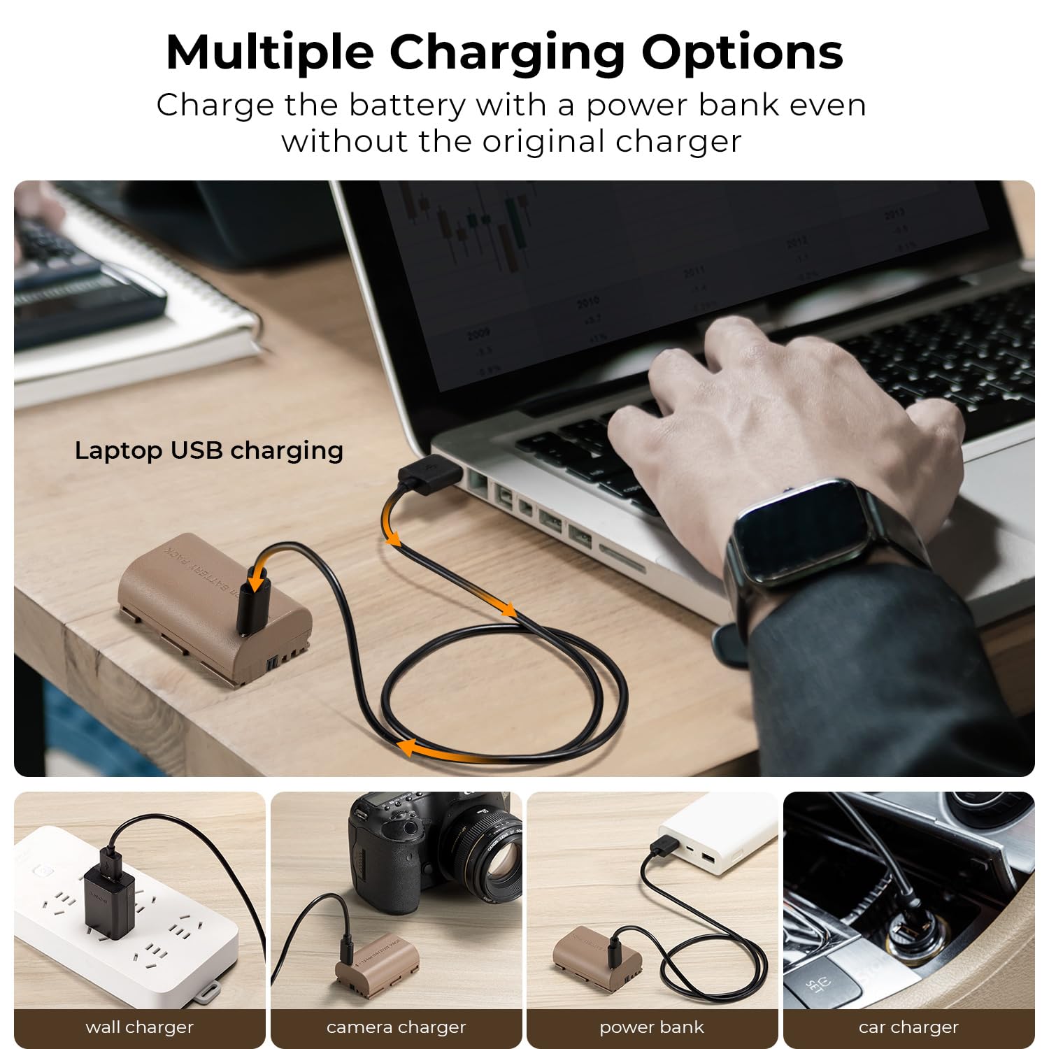 Foto 7 | Batería K&f Concept Lp-e6nh 2250 Mah Para Canon R7 R6 R5 - Venta Internacional.