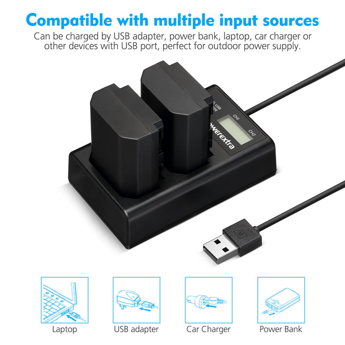 Foto 4 pulgar | Batería De Repuesto Y Cargador Usb Dual Para Cámara Sony - Venta Internacional.