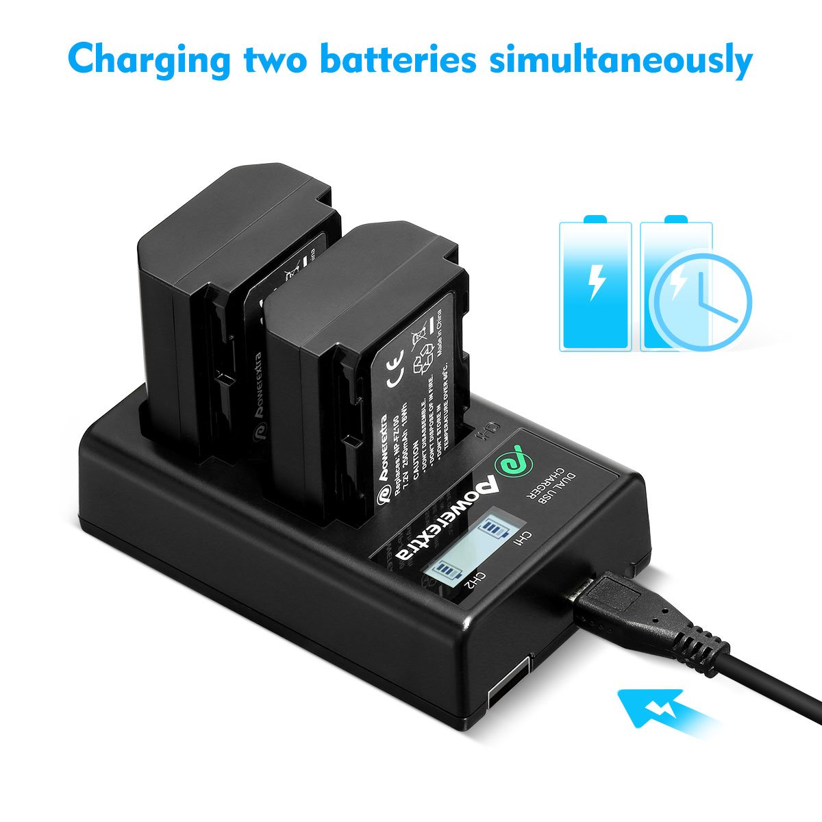 Foto 5 | Batería De Repuesto Y Cargador Usb Dual Para Cámara Sony - Venta Internacional.