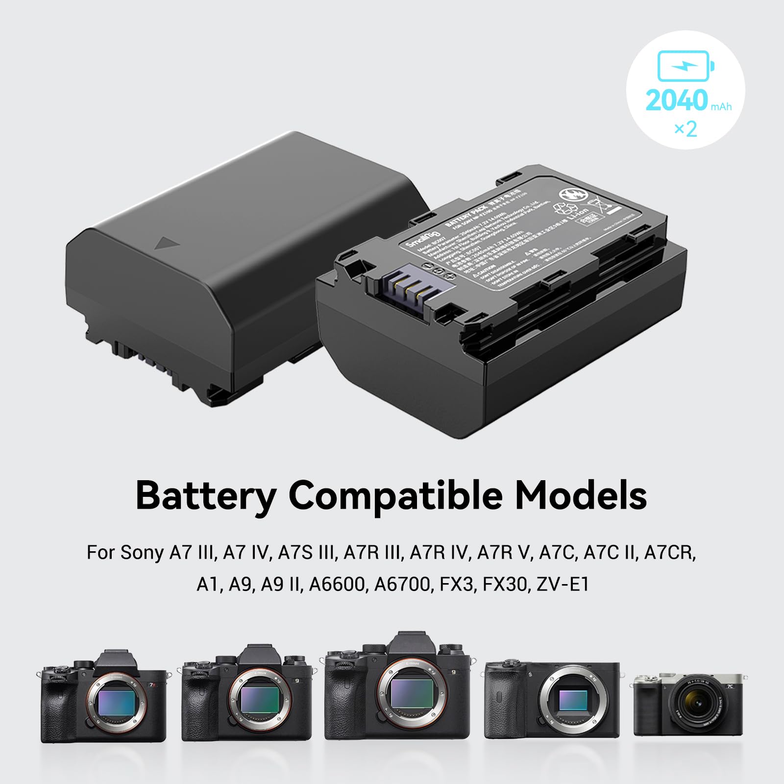 Foto 3 | Set De Cargador De Batería Para Cámara Smallrig Np-fz100 Para Sony A7 Iv - Venta Internacional.